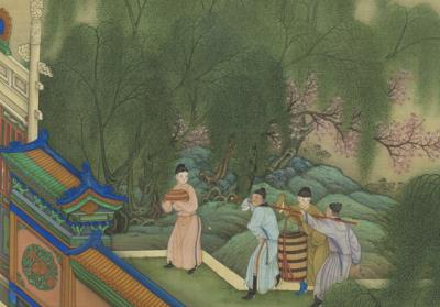 图片[2]-Imitation of Qiu Ying’s “Spring Dawn in the Han Palace”-China Archive